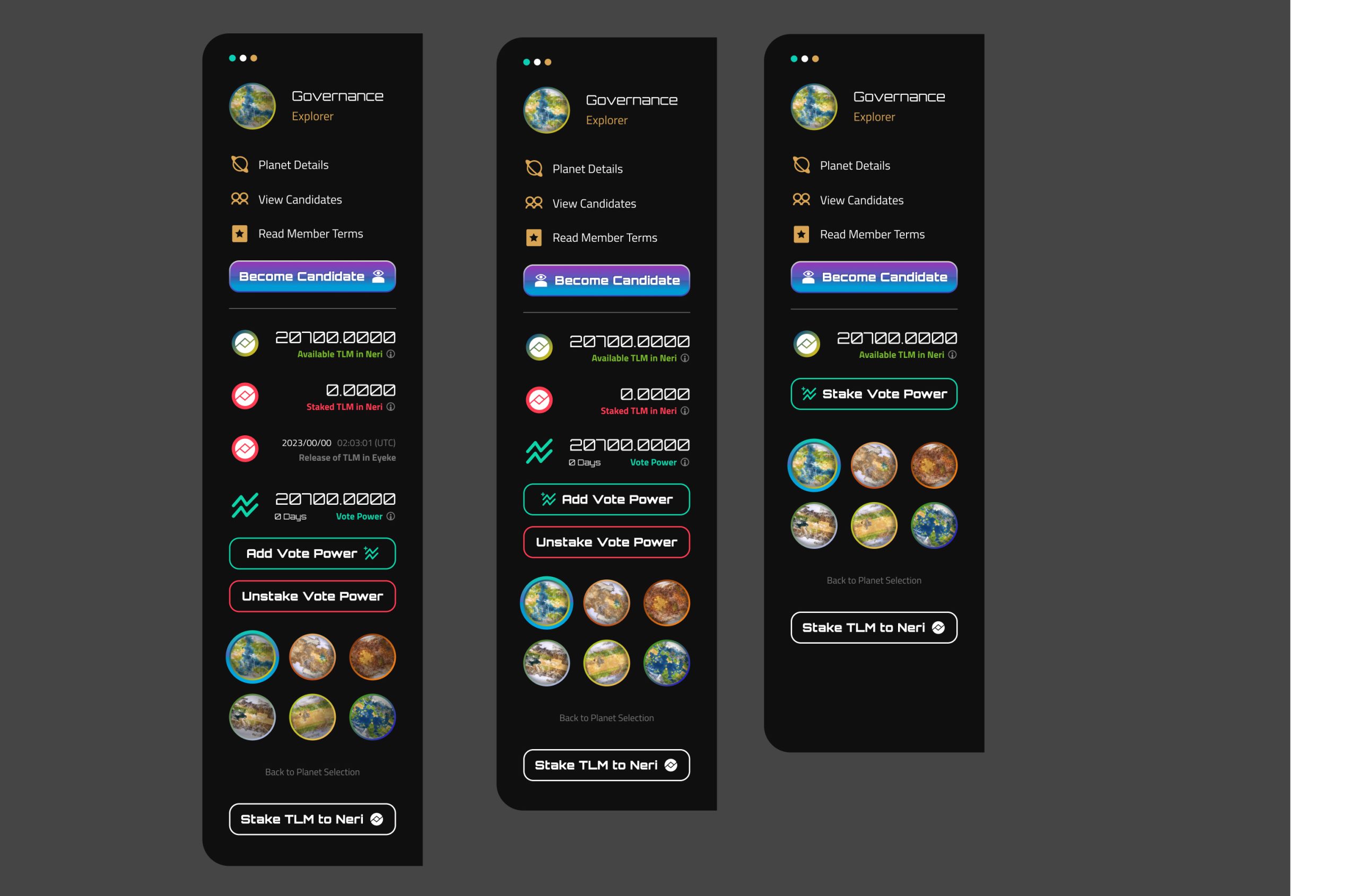 VotePower Menu – Unstake and Release Timer